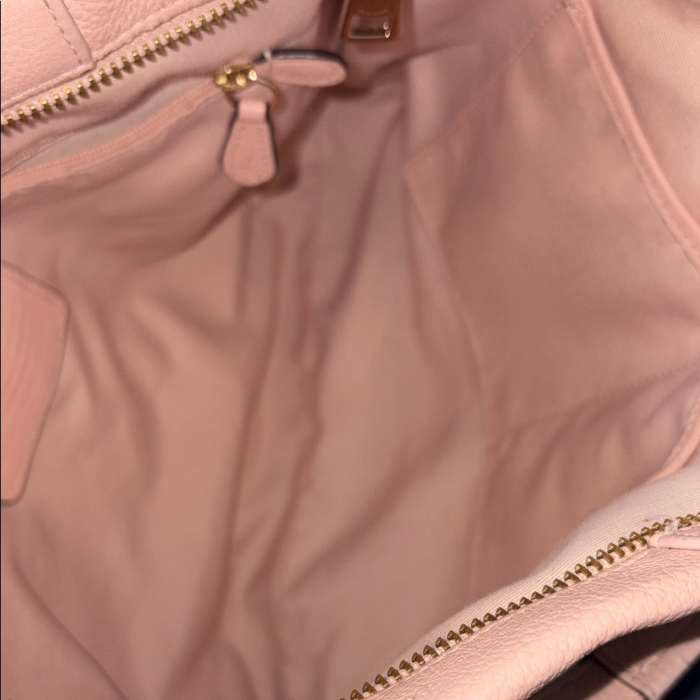 Coach East West Isabelle shoulder bag F35809 pebbled Leather pink blush EUC - Picture 16 of 17